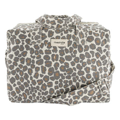 Rivedroite - City Sauval Leopard Bag Made from Recycled Cotton | Gray
