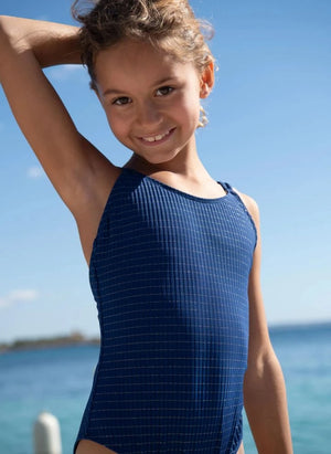 Lison Paris - Calypso Metallic One-Piece Swimsuit | Navy