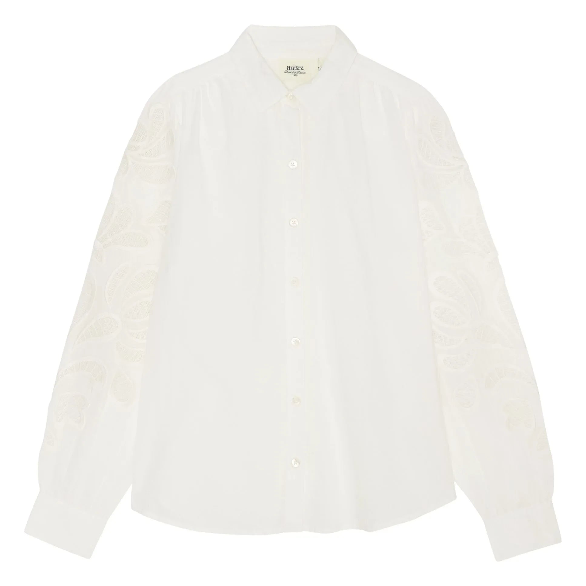 Hartford - Cherry Embroidered Blouse | Ecru