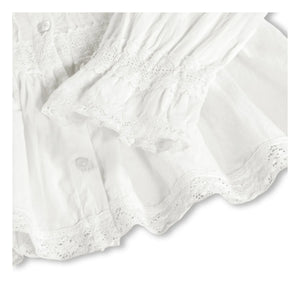 Molo - Reece Organic Cotton Ruffled Blouse | White