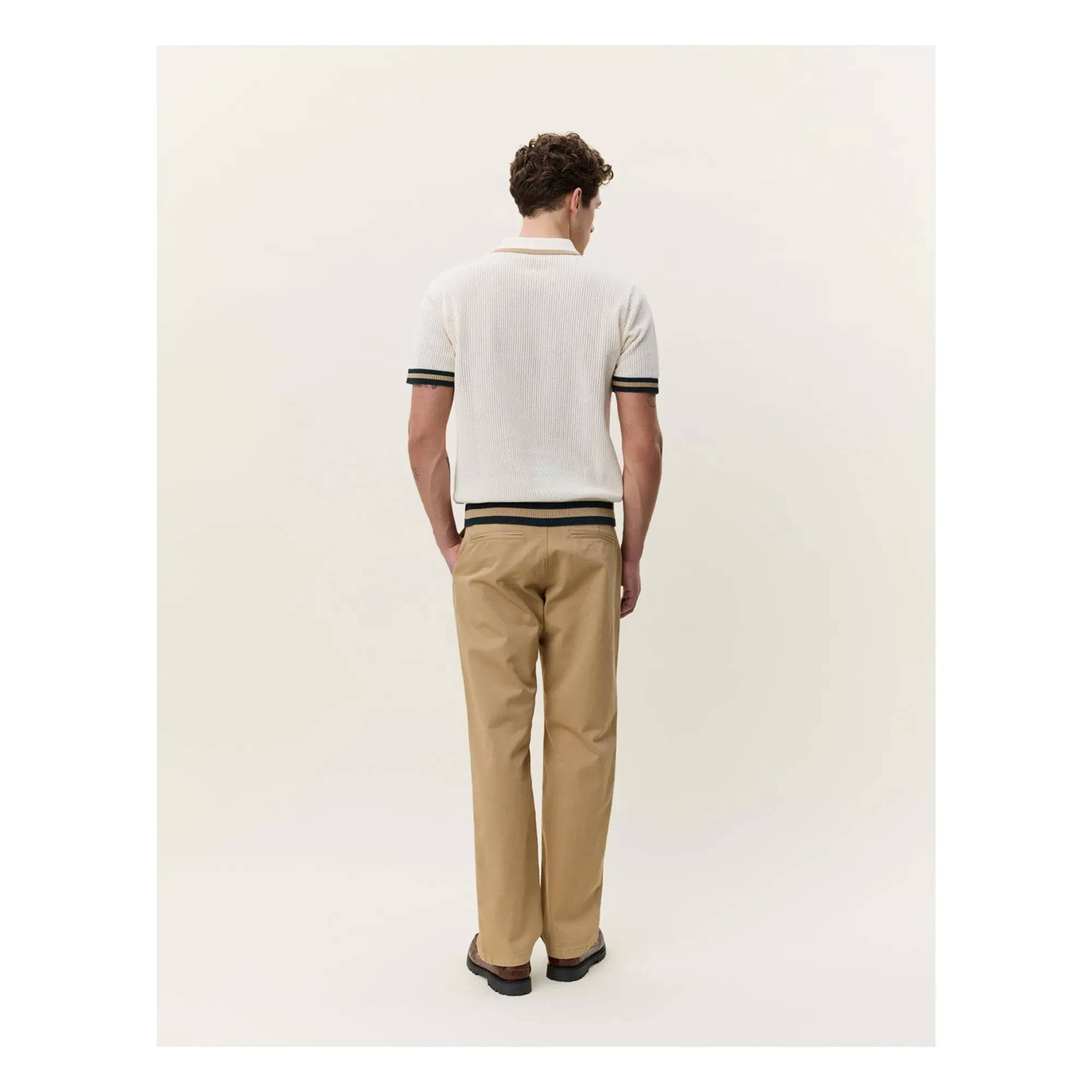 Les Deux - Lace Knit Polo | Off-white