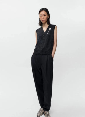 Cordera - Wool and silk cardigan | Black