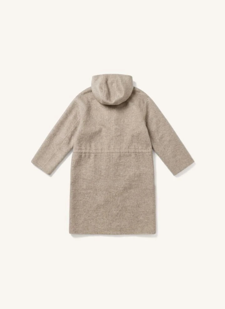 Smallable Woman - Equinoxe Wool Hooded Coat | Pearl grey