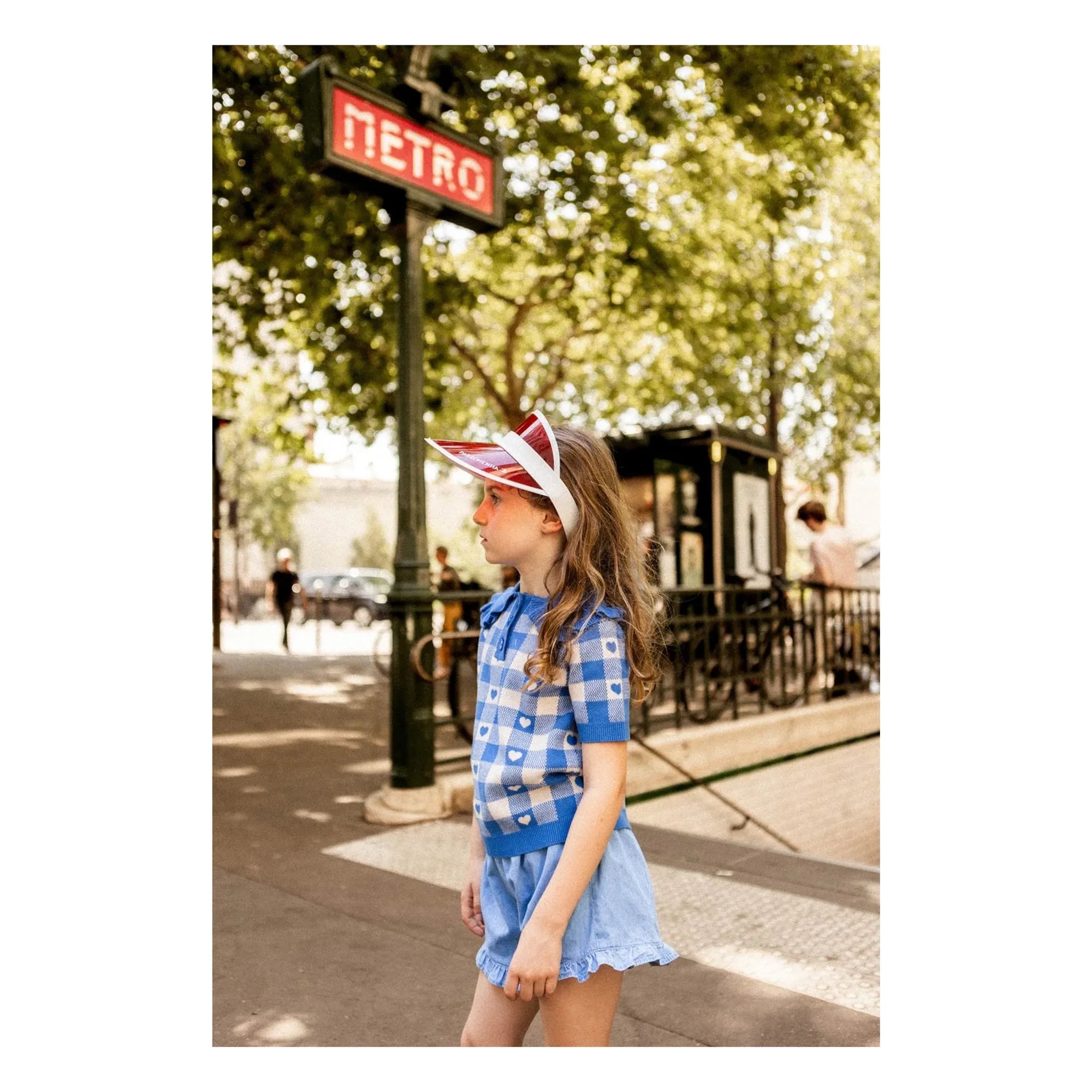 Louis Louise - Paule Check Knit T-Shirt | Royal blue