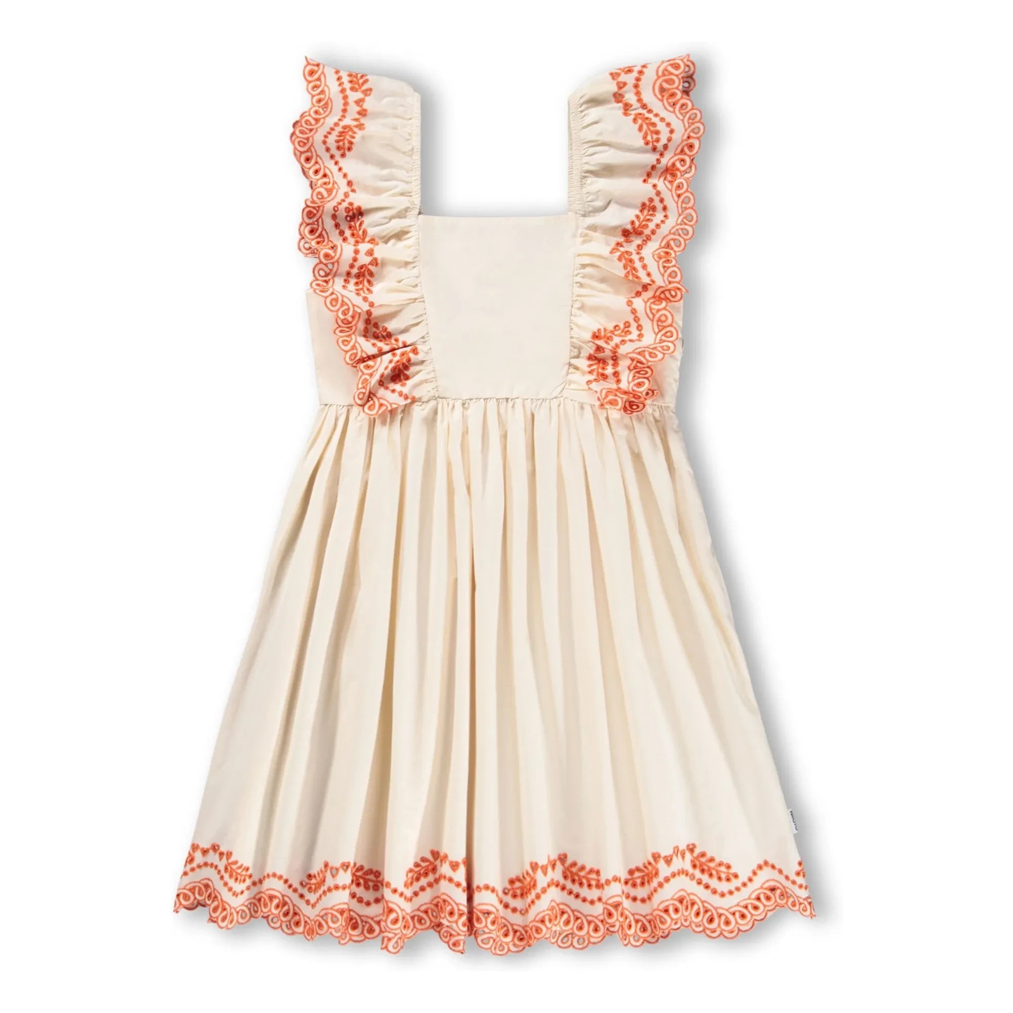 Molo - Clementine Organic Cotton Ruffled Dress | Off-White