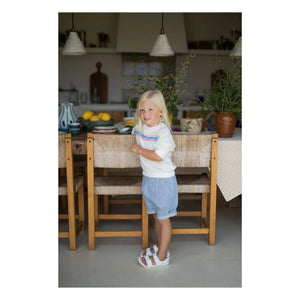1+ in the family - Andratx Striped Denim Bermuda Shorts Organic Cotton | Light Blue