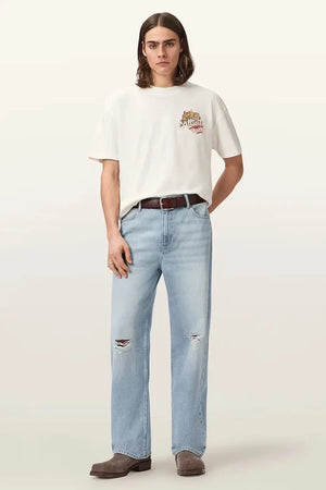 AllSaints Erkek Pamuklu Oversize Tişört ROQUE