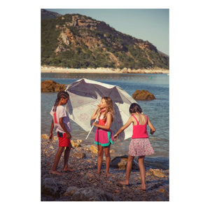 Piupiuchick - Color Block Organic Cotton Towel Shorts | Fuchsia