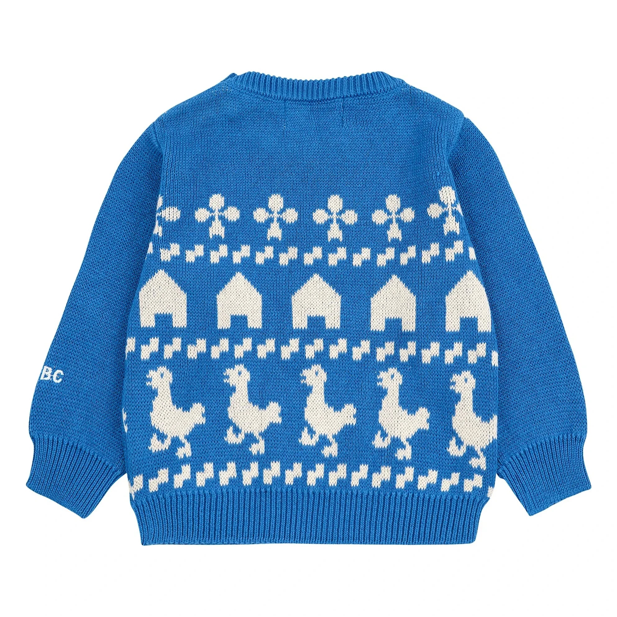 Bobo Choses - Farmhouse Knit Organic Cotton Sweater | Blue