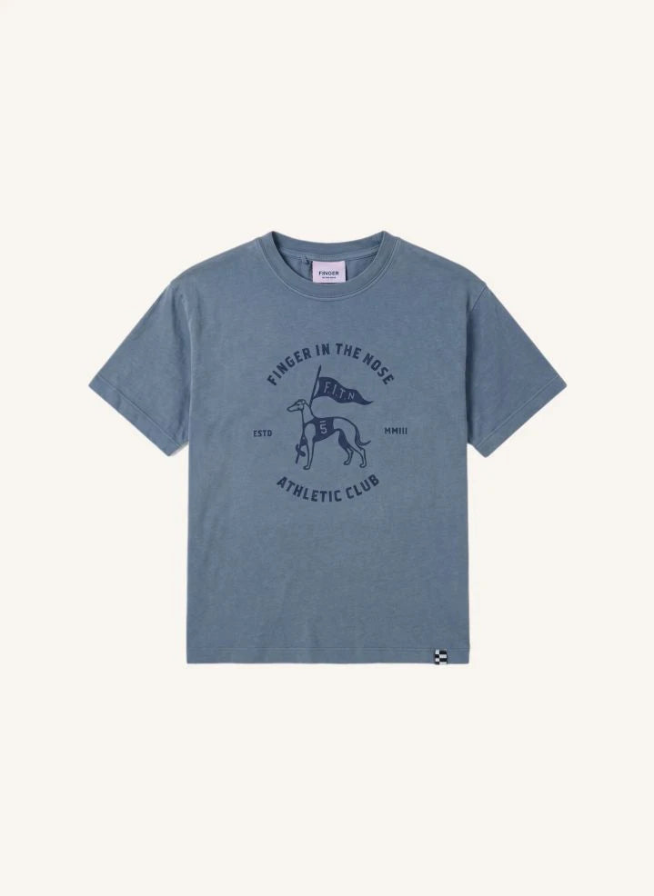 Finger in the nose - King Athletic Club Organic Cotton T-Shirt | Gray Blue