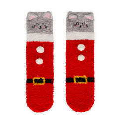 Legami - Adult Christmas Slipper Socks Kitty Santa - A Perfect Fit!