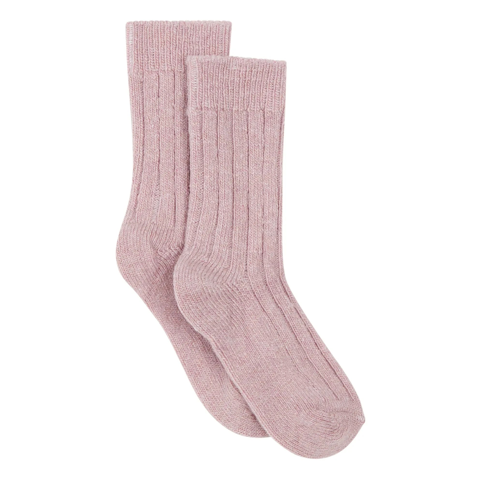 Collégien - Reindeer Leather Cashmere and Wool Socks | Dusty Pink