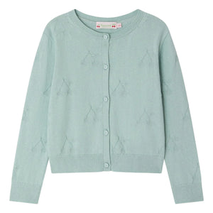 Bonpoint - Pointelle Lysia Organic Cotton Cardigan | Celadon