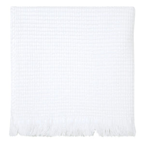 Haomy - Timor Ribbed Bath Towel | White