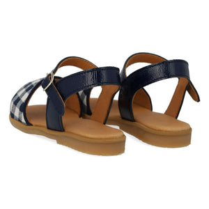 Angulus - Carreaux Sandals | Navy Blue