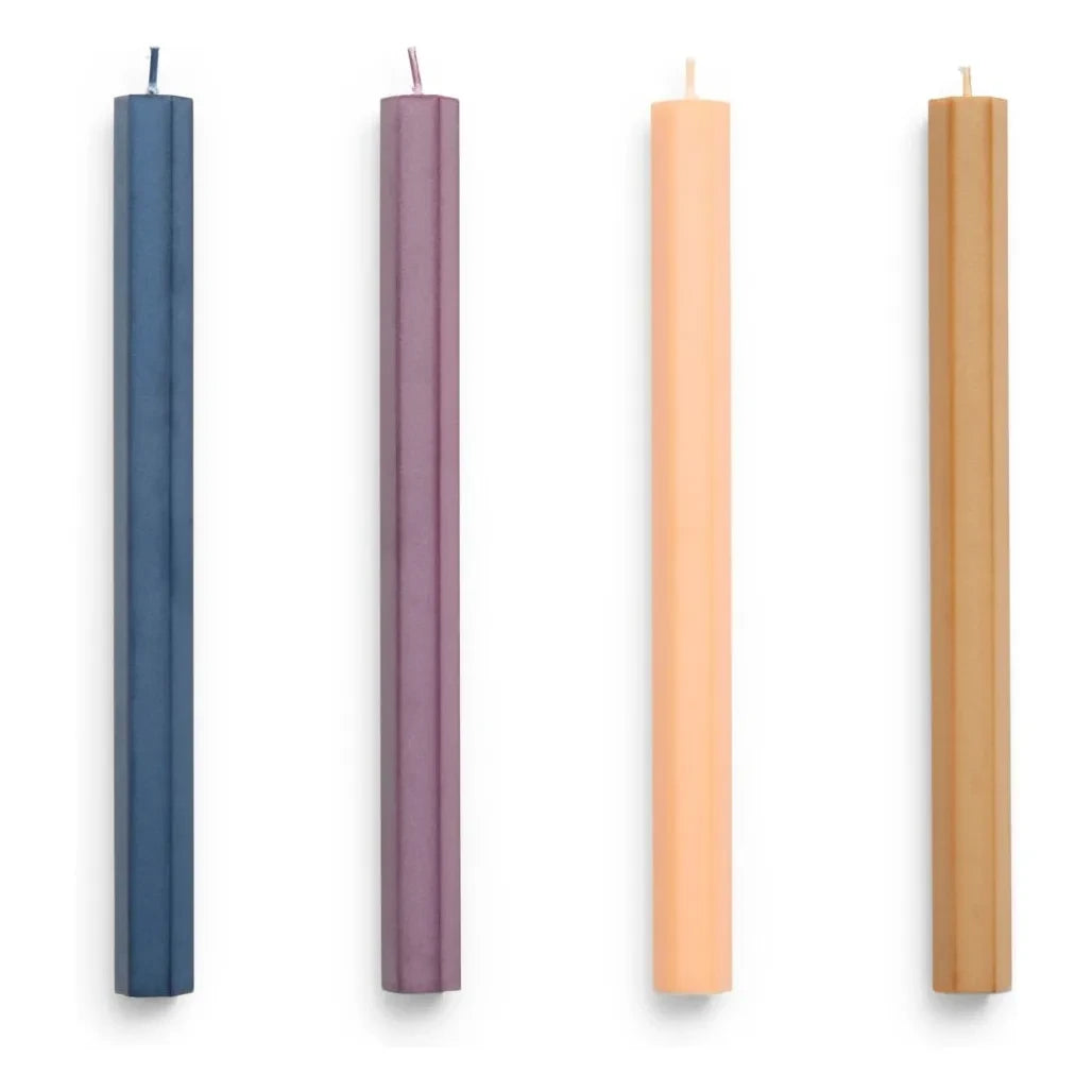 Hay - Hexagonal Dark Candles - Set of 4