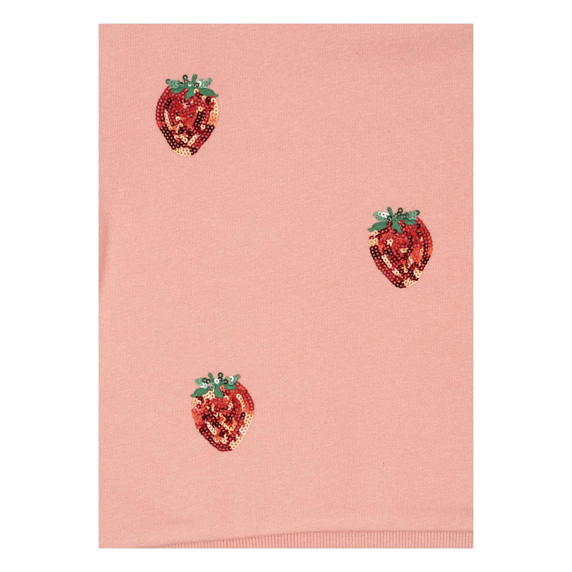 Konges Sløjd - Pullu Çilekli Lou Sweatshirt Organik Pamuk | Pembe