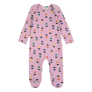 Bobo Choses - Long Pajama and Bib Set | Purple