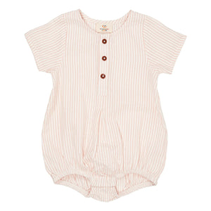 Copenhagen Colors - Striped Seersucker Organic Cotton jumpsuit | Powder Pink