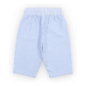 the new society - Almond Striped Seersucker Baby Pants | Light Blue