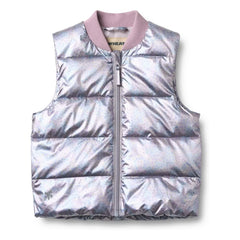 Wheat - Fryd Sleeveless Coat Recycled Fiber Metallic | Purple