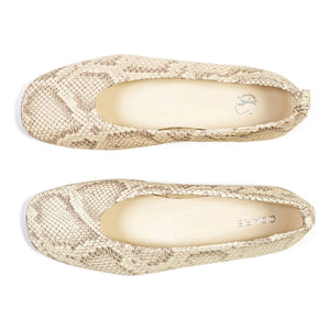 Odare - Bobette Python ballerina shoes | Gray