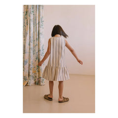 Studio Bohème - Beach Striped Organic Cotton Dress | Light Blue