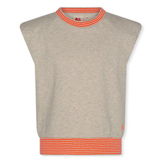 AO76 - Two-Tone Recycled Cotton Top | Heather Grey