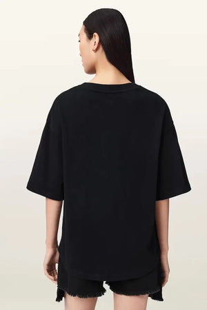 AllSaints women's cotton oversized STACKS T-shirt