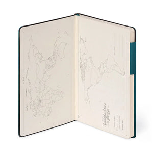 Legami - Notebook with Blank Pages and Monochrome Soft Cover - Deep Teal - My Notebook