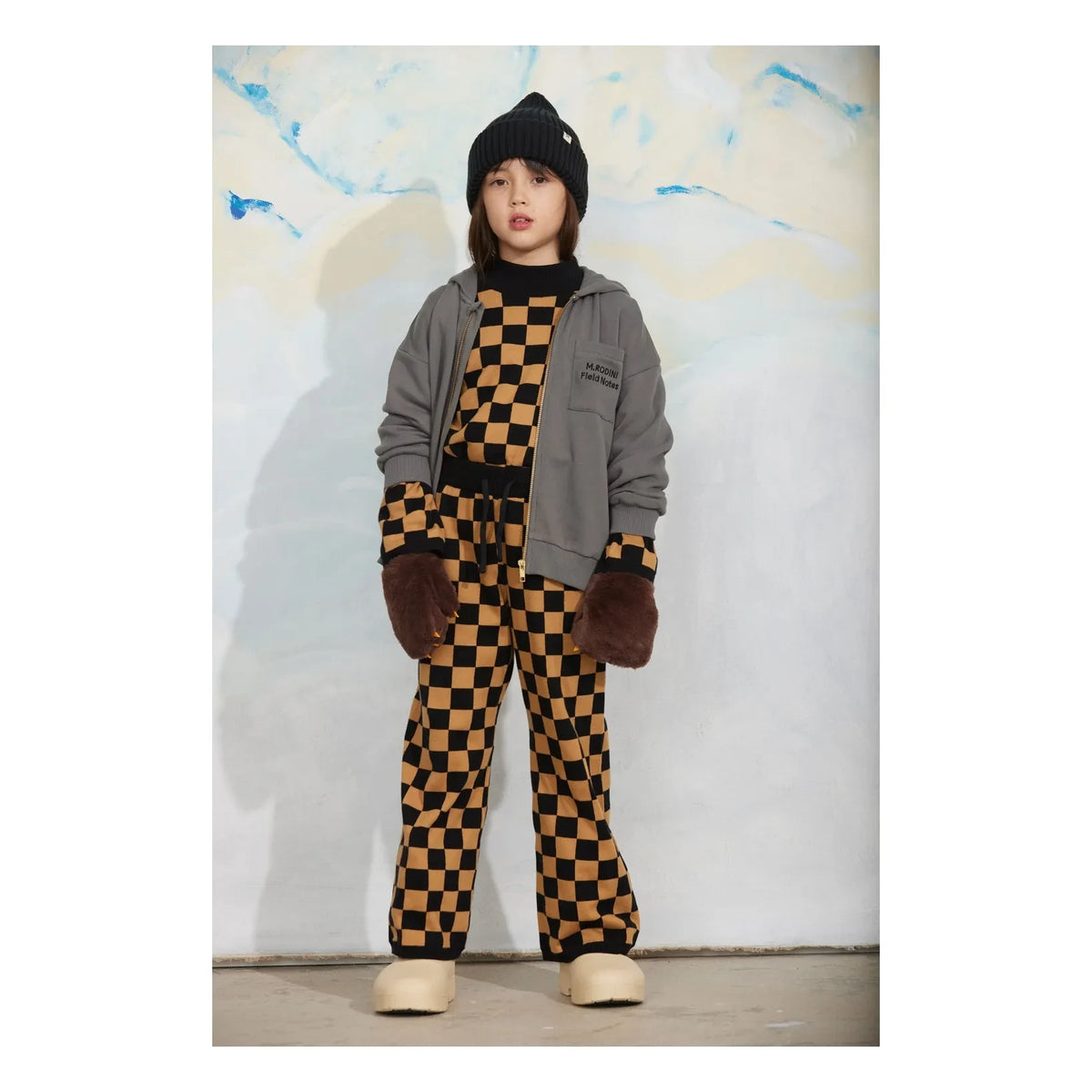 Mini Rodini - M.Rodini Fermuarlı Sweatshirt Organik Pamuk | Gri
