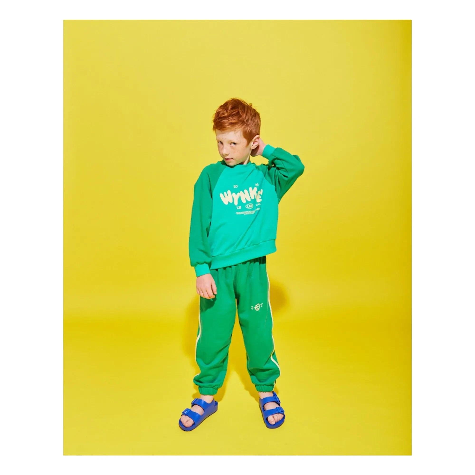 Wynken - Organik Pamuk Kontrast Jogger | Yeşil