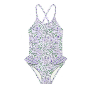 Lison Paris - 1-Piece Swimsuit Poppy Flower Recycled Fiber | Lilac