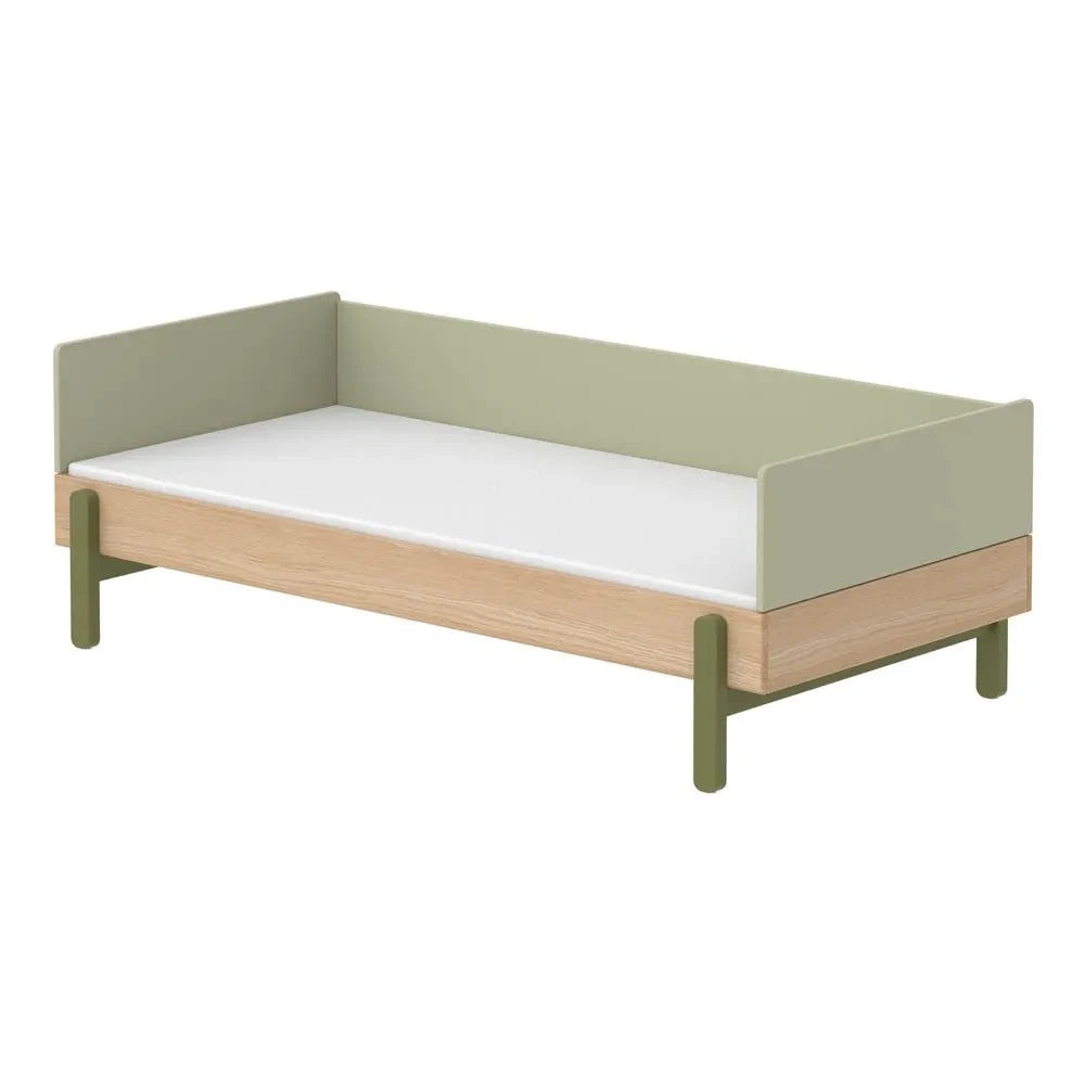 Flexa - Head and Foot End Popsicle Oak Bed 90x200cm | Green