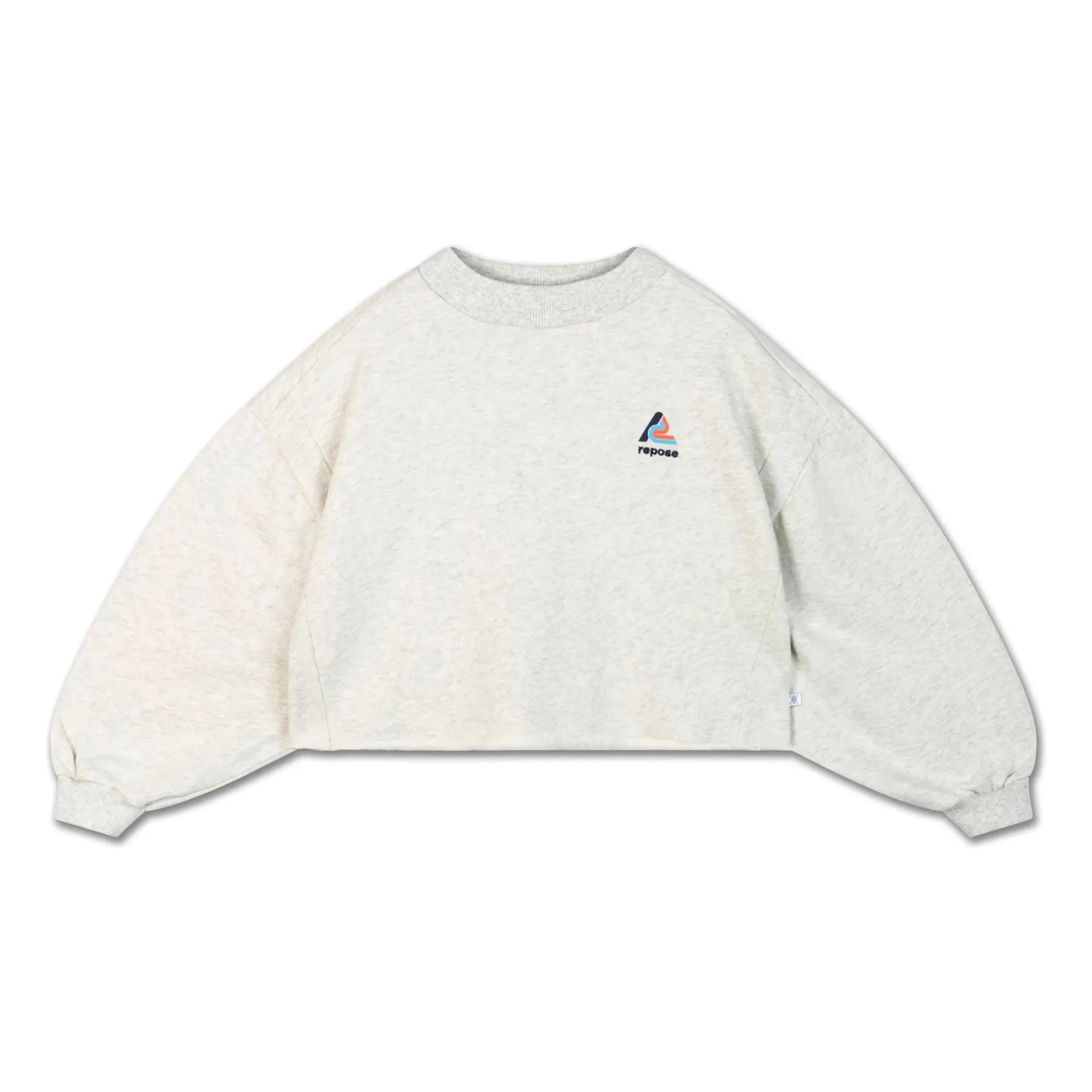 Repose AMS - Organic Cotton Crop Sweatshirt | Gray Melange