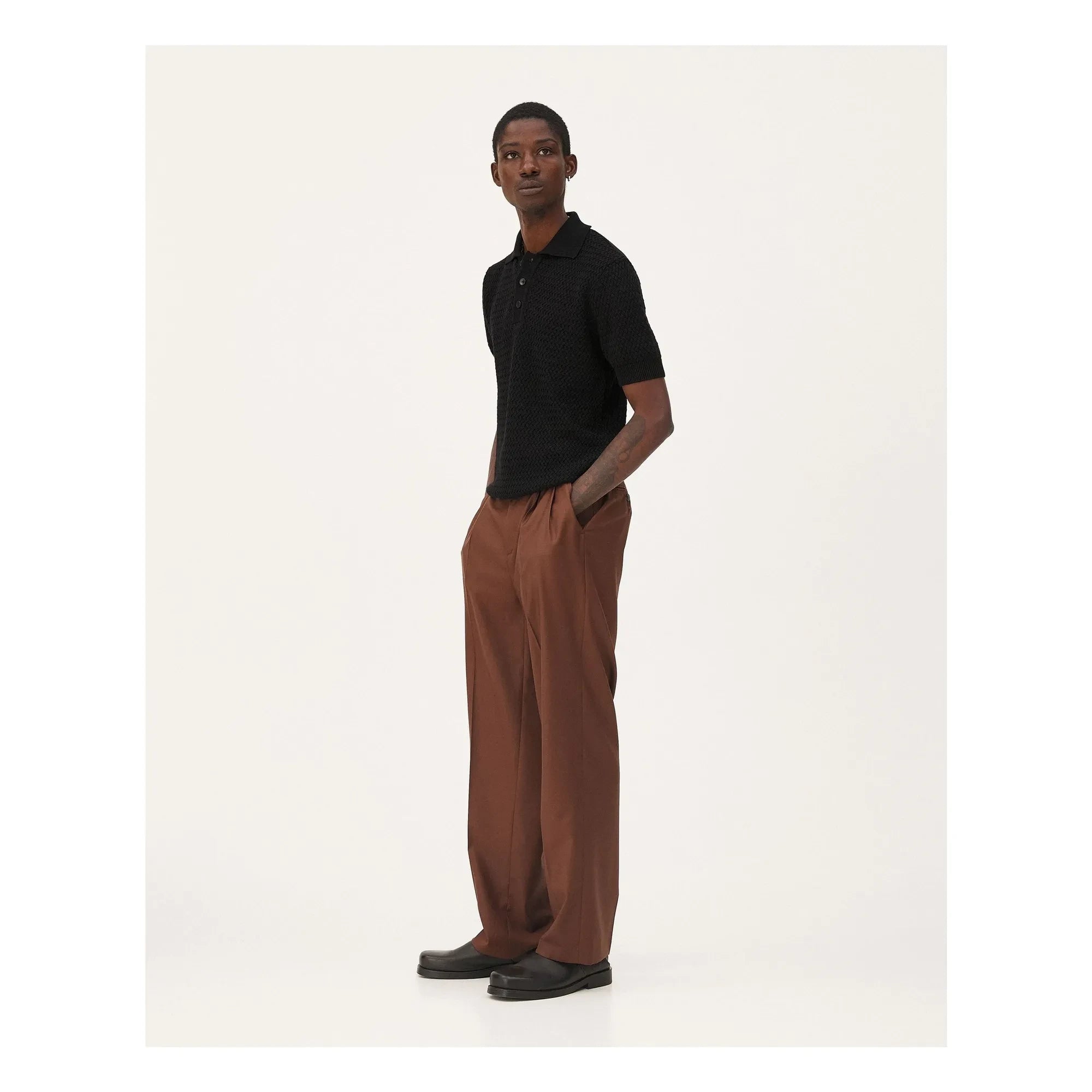 Noyoco - Haring Organic Cotton Polo T-Shirt | Black