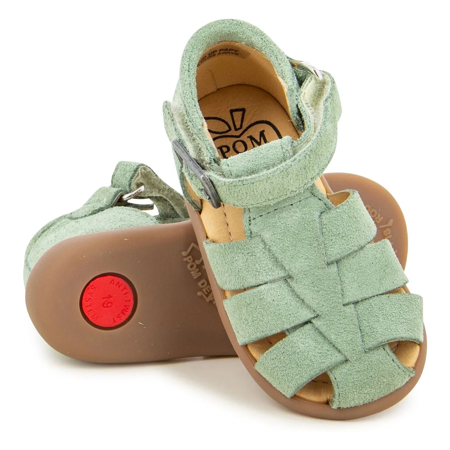 Pom d'Api - Stand Up Papy Sandals | Almond Green