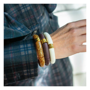 Parabaya - Chocolate 2 Bracelets | Gold