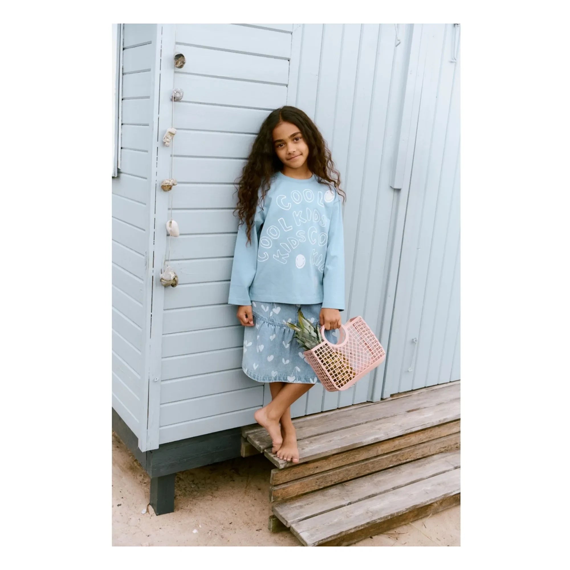 Liewood - Dayla Denim Skirt with Hearts | Light Blue