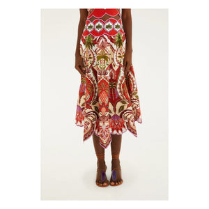 Farm Rio - Odara Linen Skirt | Red