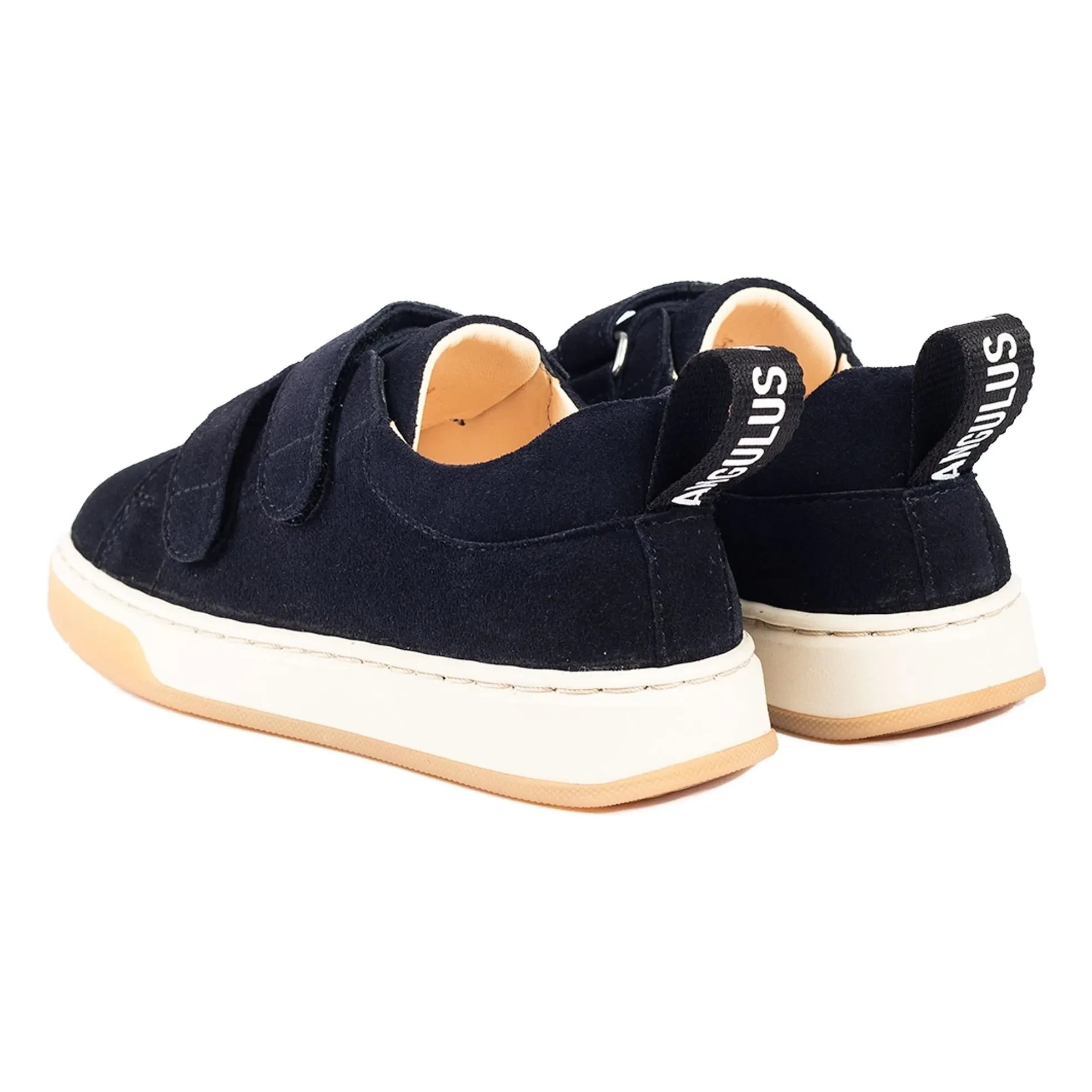 Angulus - Double Scratch Suede Sports Shoes | Navy Blue
