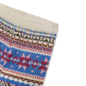 the new society - Caia Jacquard Tights, Made from Recycled Fibers | Blue