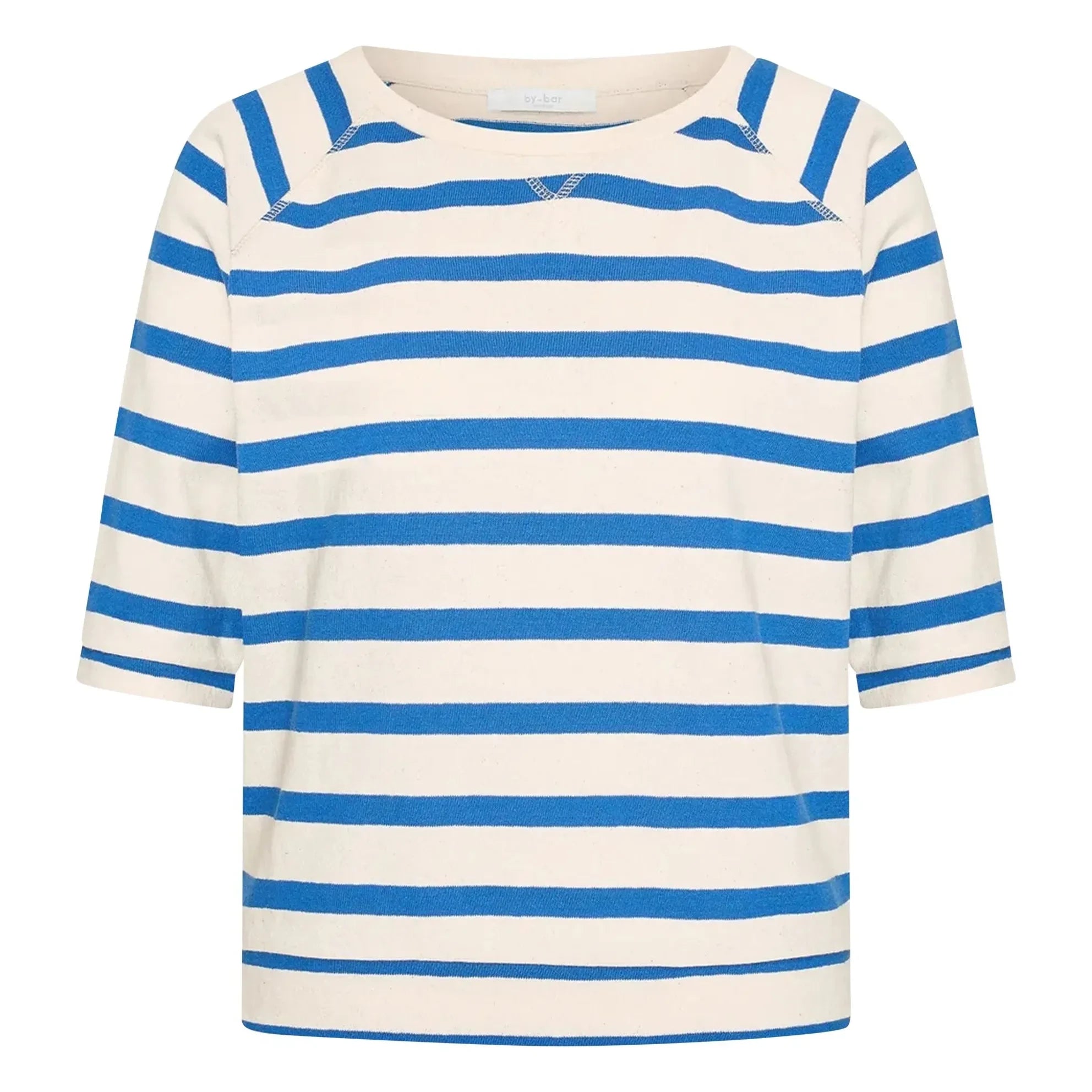 By Bar - Marinière Neva Organic Cotton T-shirt | Azure Blue