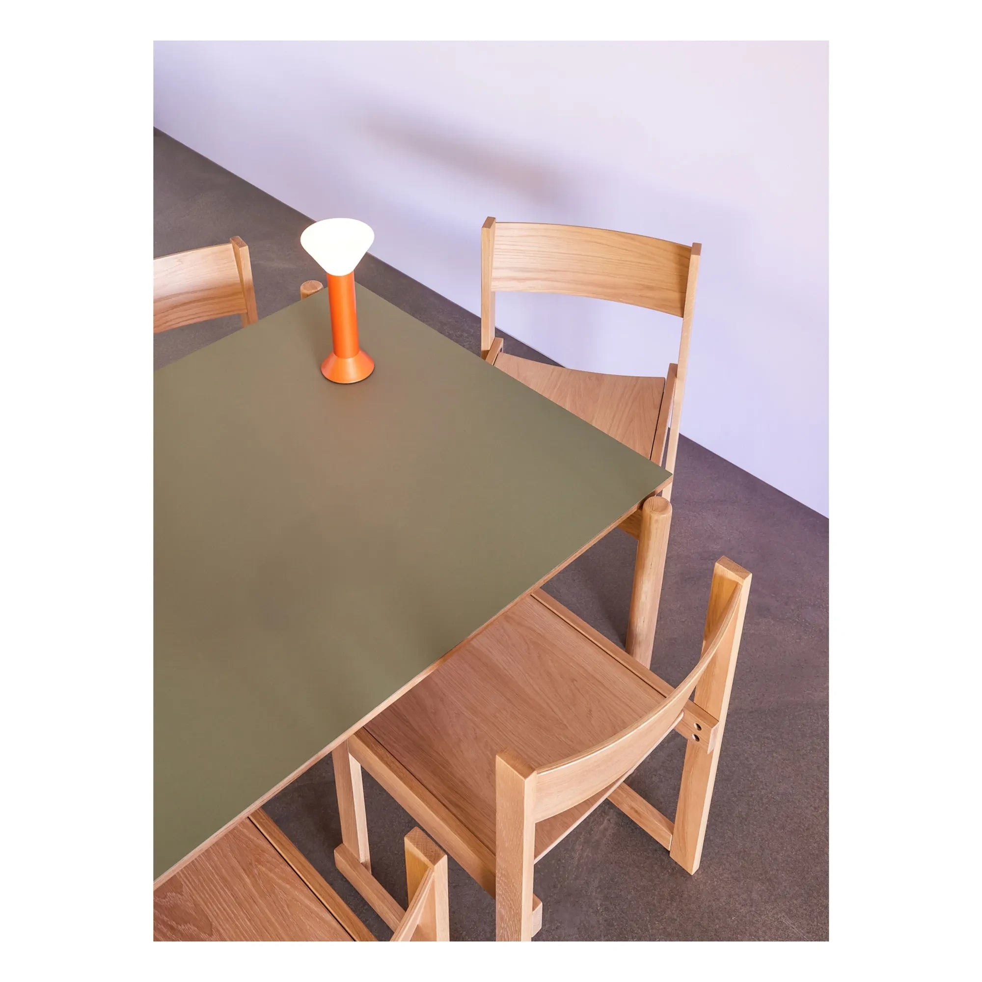 Hübsch - Crossed oak dining table | Olive