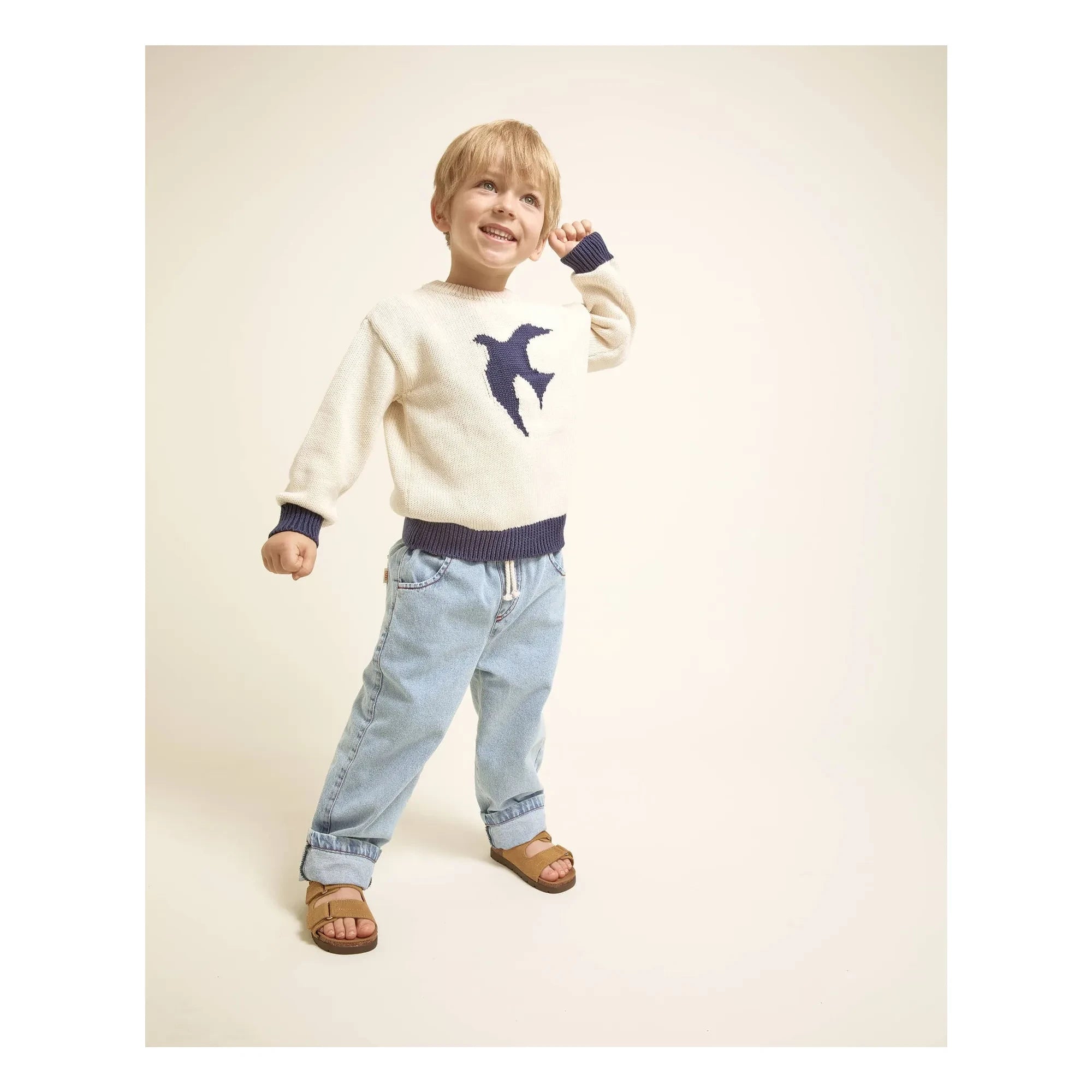 Búho - Oiseau Organic Cotton Sweater | Ecru