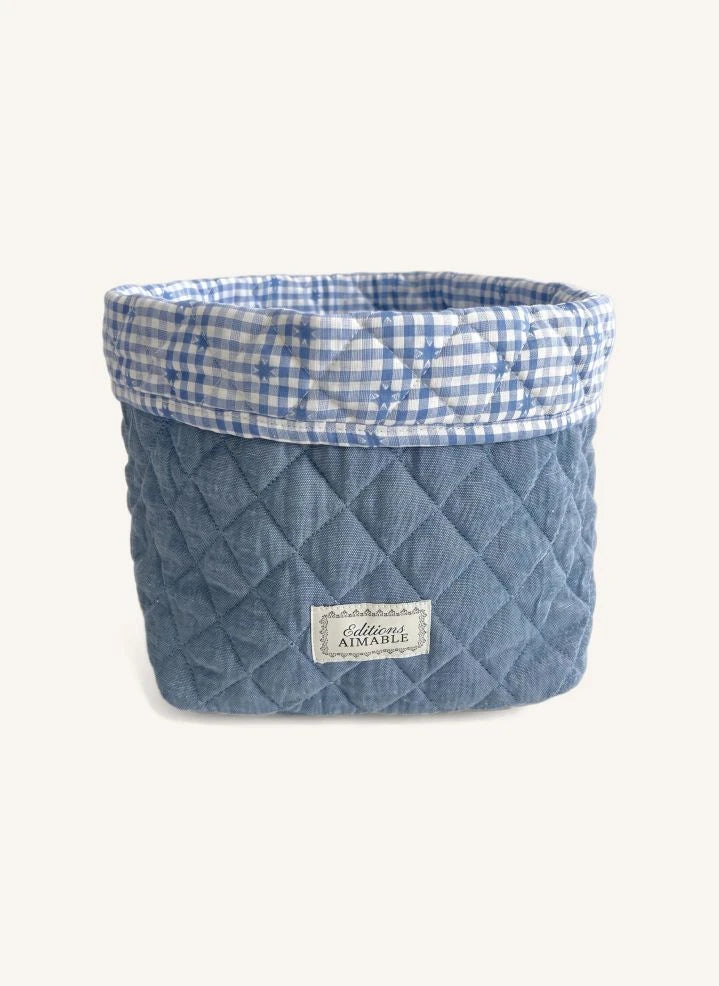 Editions Aimable - Paul storage basket | Blue Chambray