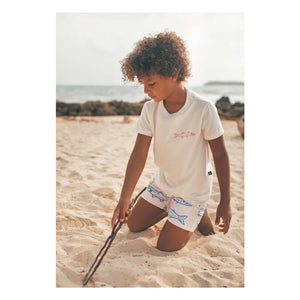 Pepita & Me - Barracuda printed T-shirt | White