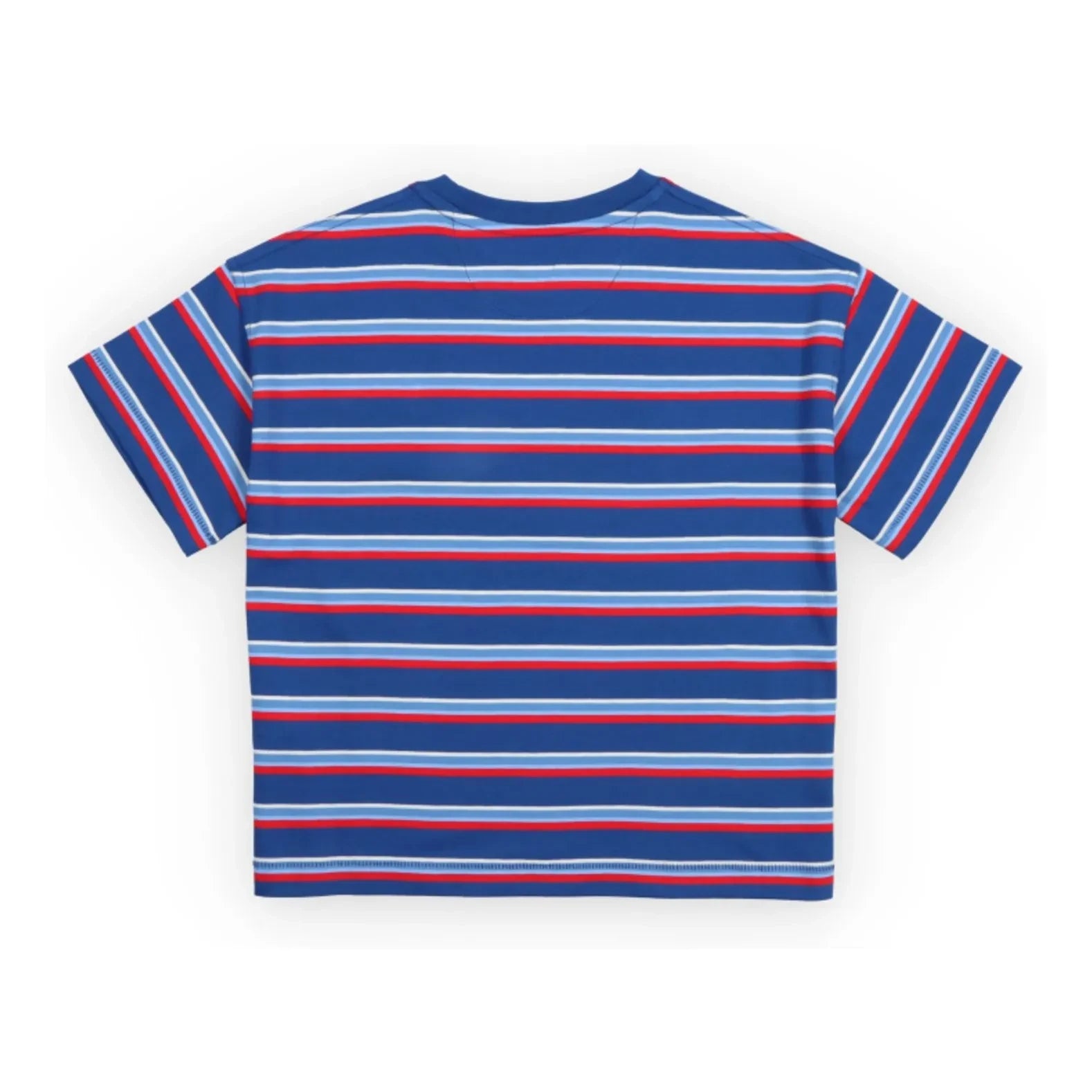 the new society - Striped Ciclan T-Shirt | Blue