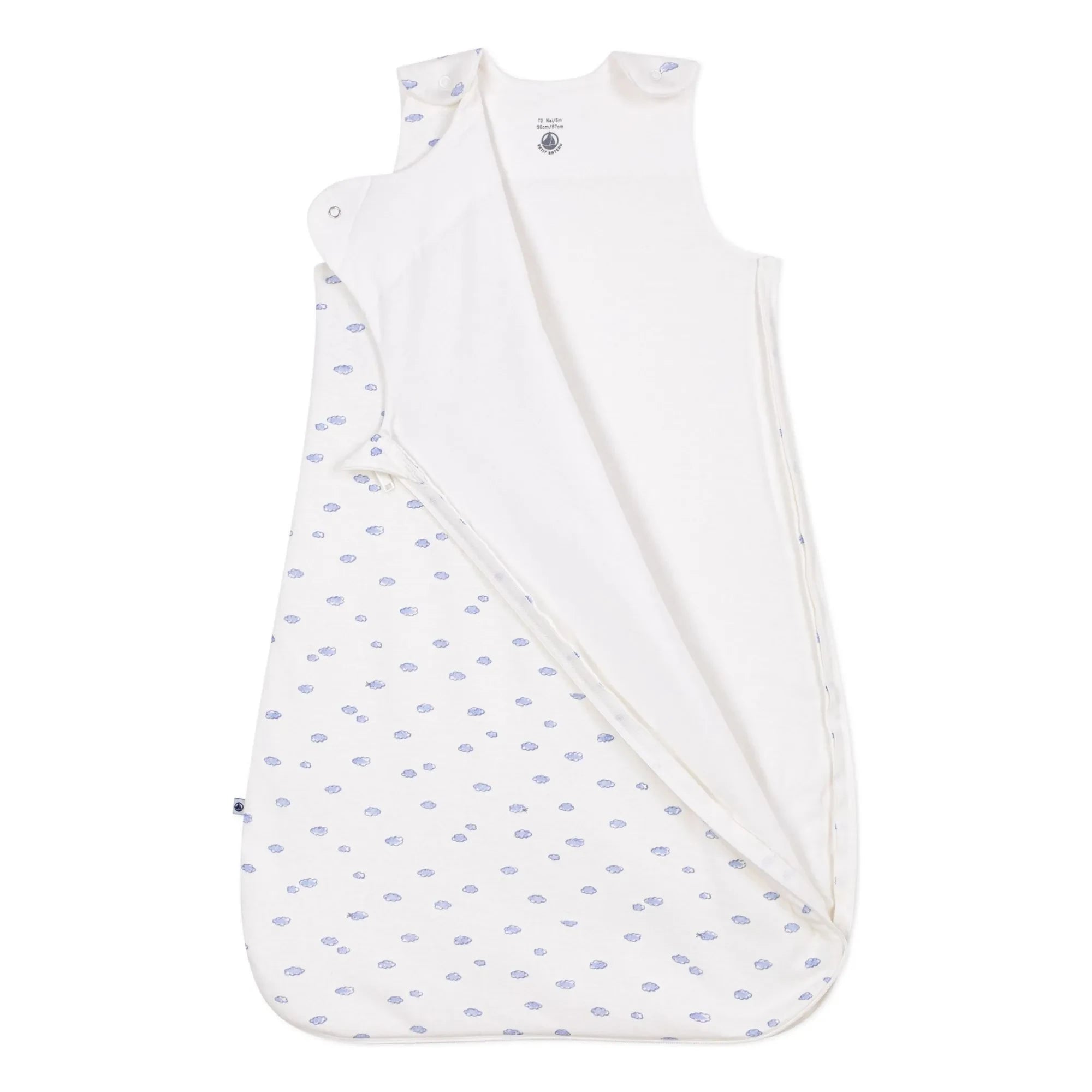 Petit Bateau - Nuages Organic Cotton Sleep Suit | White