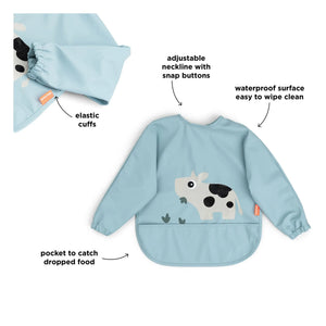 Done by Deer - Long-Sleeve Tiny Farm Apron | Blue